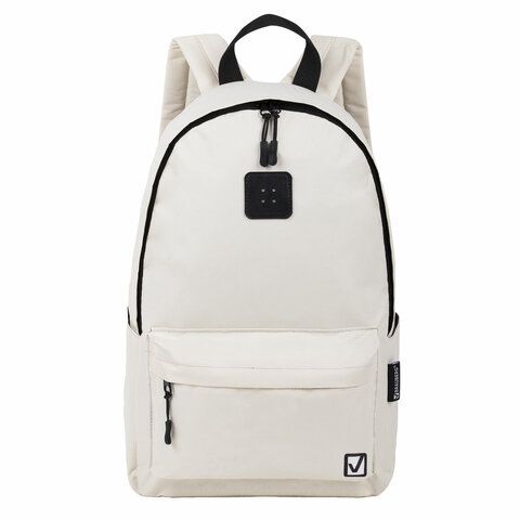 Рюкзак BRAUBERG POSITIVE универсальный, карман-антивор, &quot;Beige&quot;, 42х28х14 см, 270776