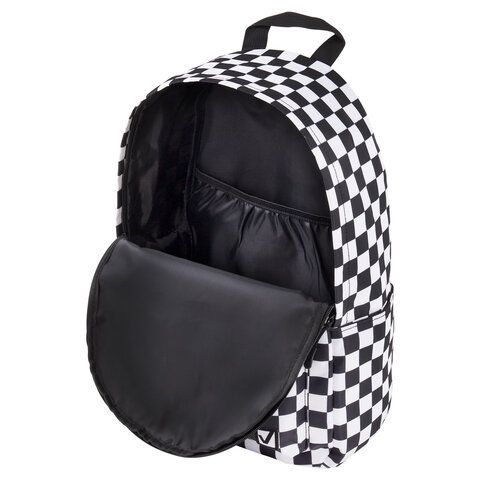 Рюкзак BRAUBERG POSITIVE универсальный, карман-антивор, &quot;Black and White&quot;, 42х28х14 см, 270777