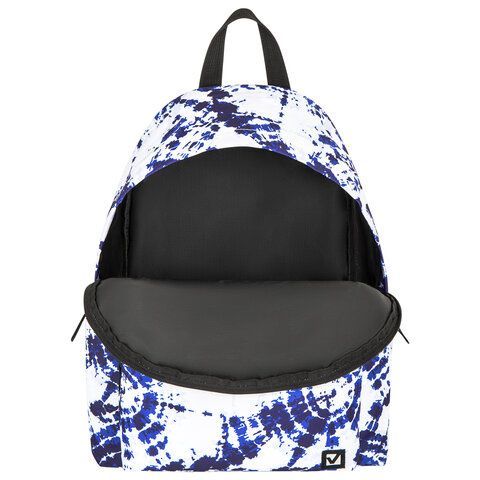 Рюкзак BRAUBERG СИТИ-ФОРМАТ универсальный, &quot;Tie-dye&quot;, бело-синий, 41х32х14 см, 270792