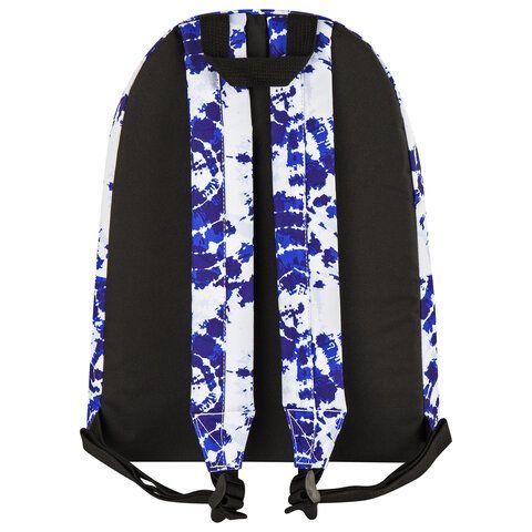 Рюкзак BRAUBERG СИТИ-ФОРМАТ универсальный, &quot;Tie-dye&quot;, бело-синий, 41х32х14 см, 270792