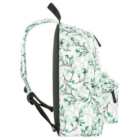 Рюкзак BRAUBERG СИТИ-ФОРМАТ универсальный, &quot;Spring&quot;, белый, 41х32х14 см, 270793