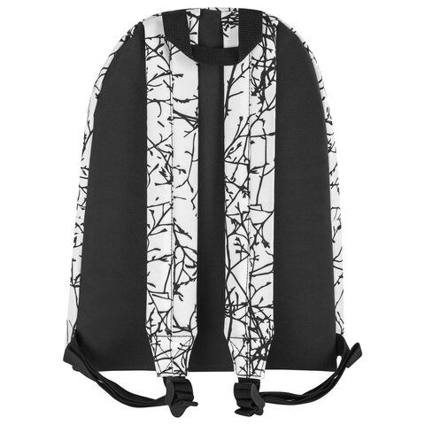 Рюкзак BRAUBERG СИТИ-ФОРМАТ универсальный, &quot;Twigs on white&quot;, белый, 41х32х14 см, 270794