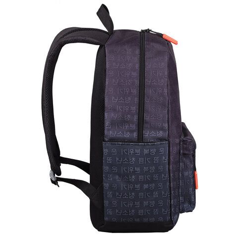 Рюкзак BRAUBERG ENERGETIC универсальный, эргономичный, &quot;Korean&quot;, черный, 43х30х16 см, 270795