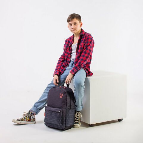Рюкзак BRAUBERG ENERGETIC универсальный, эргономичный, &quot;Korean&quot;, черный, 43х30х16 см, 270795