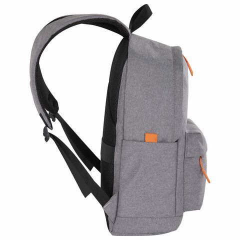 Рюкзак BRAUBERG URBAN универсальный, с отделением для ноутбука, USB-порт, &quot;Energy&quot;, серый, 44х31х14 см, 270806
