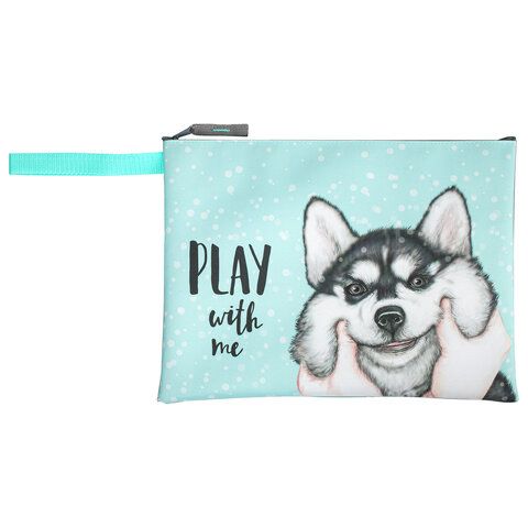 Папка для тетрадей BRAUBERG А4, 1 отделение, полиэстер, на молнии, с ручкой, &quot;Husky&quot;, 270941