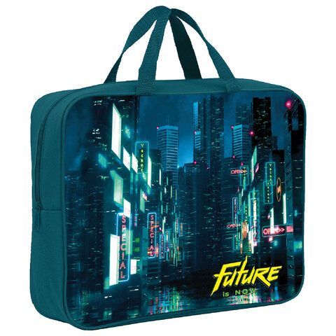 Папка на молнии с ручками BRAUBERG А4, 1 отделение, полиэстер, 80 мм, &quot;Future&quot;, 270965
