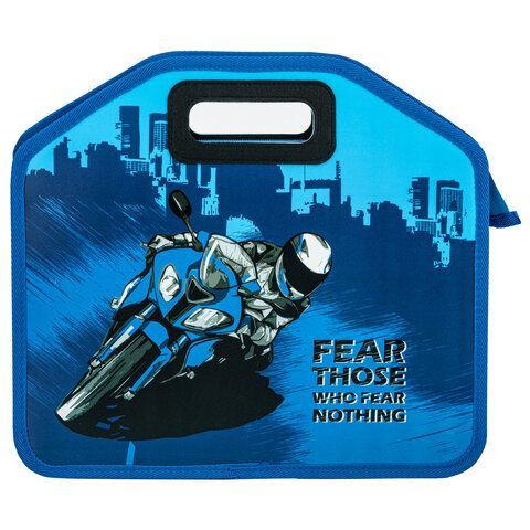Папка-сумка ЮНЛАНДИЯ, 1 отделение, фетровые ручки, 34х30х11 см, &quot;Best bike&quot;, 271000
