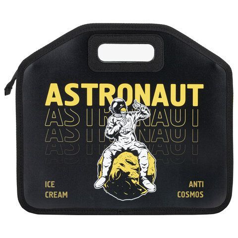 Папка-сумка ЮНЛАНДИЯ, 1 отделение, фетровые ручки, 34х30х11 см, &quot;Astronaut&quot;, 271001
