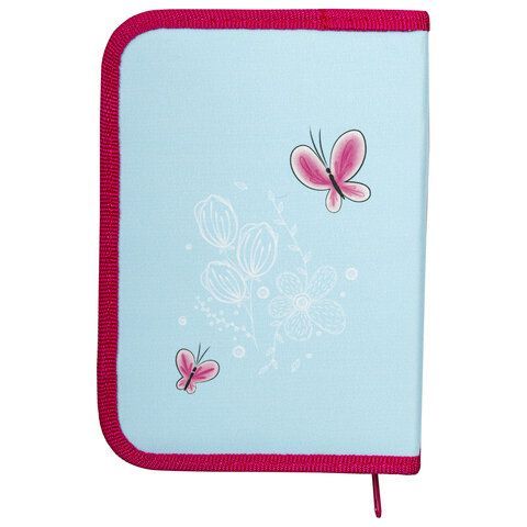 Пенал ПИФАГОР, 1 отделение, 2 откидные планки, полиэстер, 20х14 см, &quot;Fairy&quot;, 271019