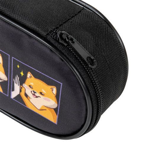 Пенал-футляр BRAUBERG, 1 отделение, полиэстер, органайзер, 21х9х5 см, &quot;Funny dog&quot;, 271033