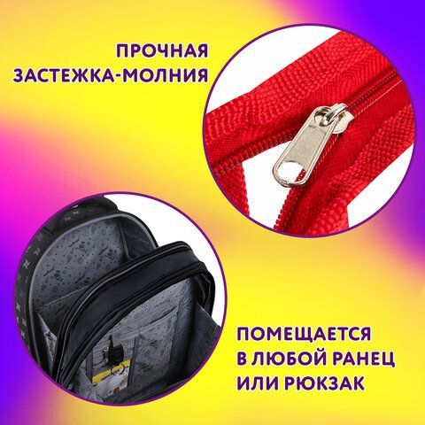 Папка для тетрадей ЮНЛАНДИЯ А4, 1 отделение, пластик, на молнии, &quot;Offroad&quot;, 271083