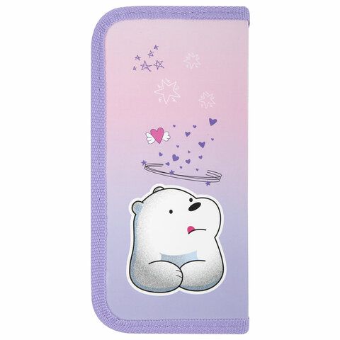 Пенал ПИФАГОР 3 шт., 1 отделение, ламинированный картон, 19х9 см, &quot;White bear&quot;, 271098