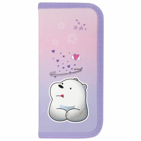 Пенал ПИФАГОР 3 шт., 1 отделение, ламинированный картон, 19х9 см, &quot;White bear&quot;, 271098