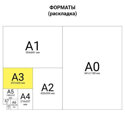 Папка для рисунков и чертежей ПИФАГОР А3, пластик, черная, 271135