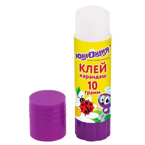 Клей-карандаш ЮНЛАНДИЯ 4 шт. &quot;ЮНЛАНДИК И БОЖЬЯ КОРОВКА&quot;, 10 г, улучшенный, 271137
