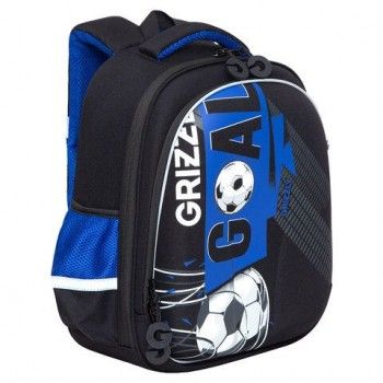 Ранец GRIZZLY анатомическая спинка, c бейджем, для мальчиков, "FOOTBALL", 36х28х20 см, RAz-287-6/2