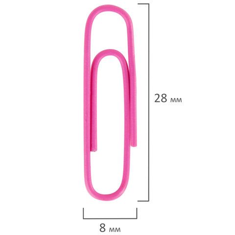 Скрепки EXTRA BRAUBERG 3 шт. 28 мм цветные 100 штук, 271313