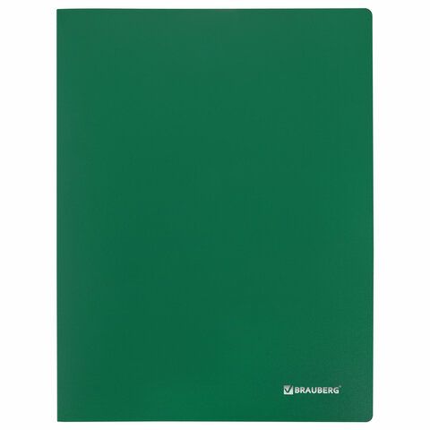 Папка 10 вкладышей BRAUBERG 2 шт. &quot;Office&quot;, зеленая, 0,5 мм, 271323