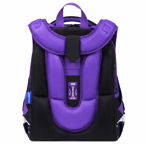 Ранец BRAUBERG PREMIUM, 2 отделения, с брелком, &quot;Neon cat&quot;, 38х29х16 см, 271352