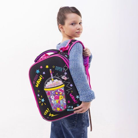 Ранец BRAUBERG PREMIUM, 2 отделения, с брелком, &quot;Pop style&quot;, 38х29х16 см, 271354