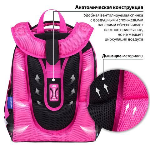 Ранец BRAUBERG PREMIUM, 2 отделения, с брелком, &quot;Pop style&quot;, 38х29х16 см, 271354