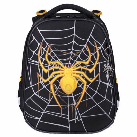 Ранец BRAUBERG PREMIUM, 2 отделения, с брелком, &quot;Venomous spider&quot;, 3D панель, 38х29х16 см, 271355
