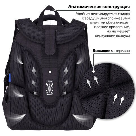 Ранец BRAUBERG LUMINOUS, 2 отделения, с брелоком, &quot;Paws&quot;, СВЕТЯЩИЙСЯ РИСУНОК, 38х29х16 см, 271366
