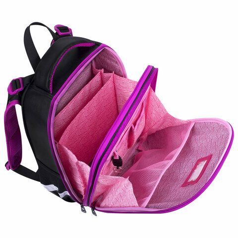 Ранец BRAUBERG SHINY, 2 отделения, с брелоком, &quot;Magic cat&quot;, 38х28х14 см, 271381