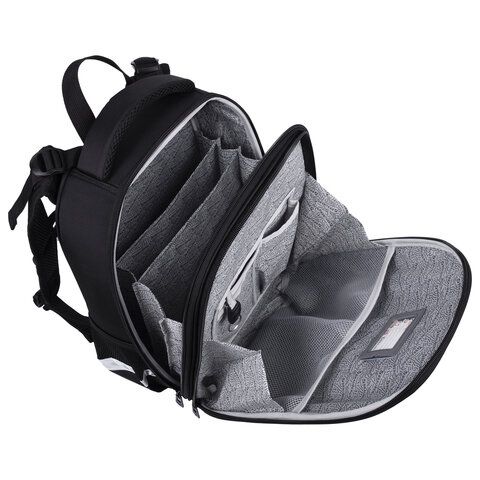 Ранец BRAUBERG SHINY, 2 отделения, с брелоком, &quot;Husky&quot;, СВЕТЯЩИЙСЯ РИСУНОК, 38х28х14 см, 271383