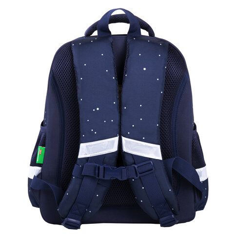 Ранец BRAUBERG KIDS STANDARD, 2 отделения, &quot;Spaceman&quot;, СВЕТЯЩИЙСЯ, 36х28х14 см, 271384