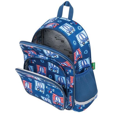 Рюкзак BRAUBERG KIDS PLAY детский, 1 отделение, 3 кармана, &quot;Cars&quot;, 29х23х12 см, 271391