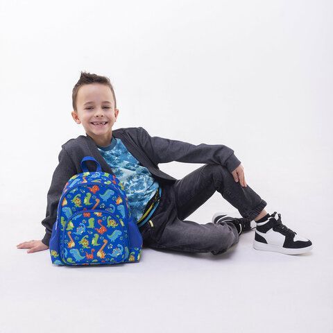 Рюкзак BRAUBERG KIDS PLAY детский, 1 отделение, 3 кармана, &quot;Dinos&quot;, 29х23х12 см, 271392