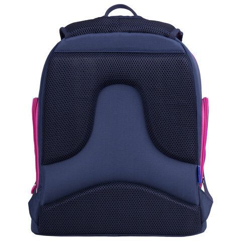 Рюкзак BRAUBERG CLASSIC, легкий каркас, премиум материал, &quot;Stars&quot;, синий, 37х32х21 см, 271394