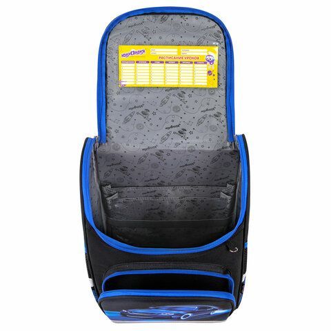 Ранец ЮНЛАНДИЯ WISE, 1 отделение, 3 кармана, устойчивое дно, &quot;Speed race&quot;, 37x29х15 см, 271398