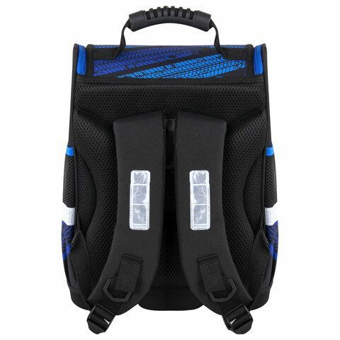 Ранец ЮНЛАНДИЯ WISE, 1 отделение, 3 кармана, устойчивое дно, &quot;Speed race&quot;, 37x29х15 см, 271398