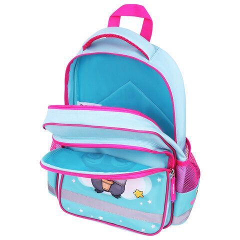 Рюкзак ПИФАГОР SCHOOL, 1 отделение, 3 кармана, &quot;Smart penguin&quot;, 38x28х14 см, 271403