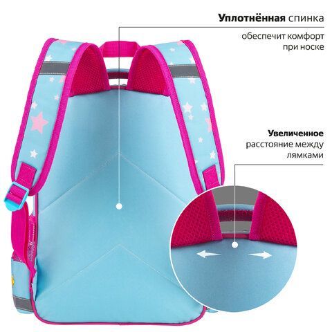 Рюкзак ПИФАГОР SCHOOL, 1 отделение, 3 кармана, &quot;Smart penguin&quot;, 38x28х14 см, 271403