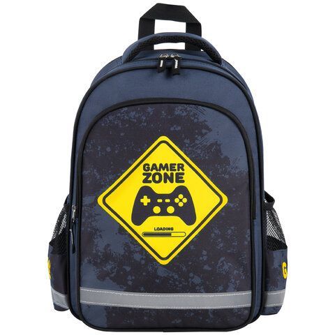 Рюкзак ПИФАГОР SCHOOL, 1 отделение, 3 кармана, &quot;Game zone&quot;, 38x28х14 см, 271407