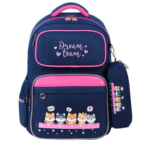 Рюкзак ЮНЛАНДИЯ COMPLETE с пеналом в комплекте, эрго-спинка, &quot;Dream team&quot;, 42х29х14 см, 271413