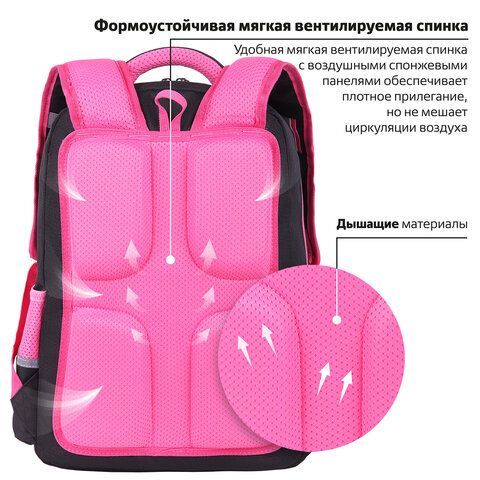 Рюкзак ЮНЛАНДИЯ COMPLETE с пеналом в комплекте, эрго-спинка, &quot;Hug me&quot;, 42х29х14 см, 271414