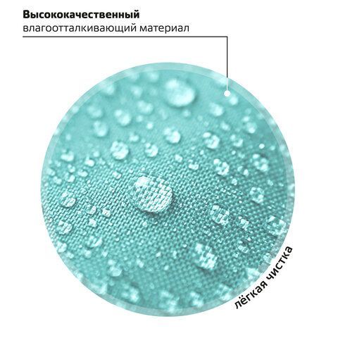 Рюкзак BRAUBERG PASTEL с термонашивками в комплекте, &quot;Funny clouds&quot;, мятный, 40х29х14 см, 271421