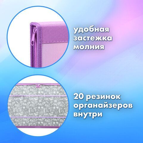 Папка на молнии BRAUBERG А4 с ручкой, с органайзером, 1 отделение, &quot;Cheerful&quot;, 271448