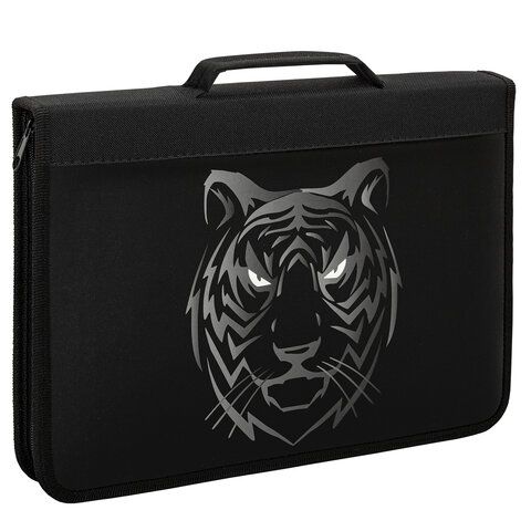 Папка на молнии BRAUBERG А4 с ручкой, с органайзером, 1 отделение, &quot;Tiger&quot;, 271449