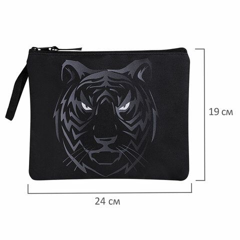 Папка для тетрадей BRAUBERG А5, 1 отделение, полиэстер, на молнии, с ручкой, &quot;Tiger&quot;, 271500