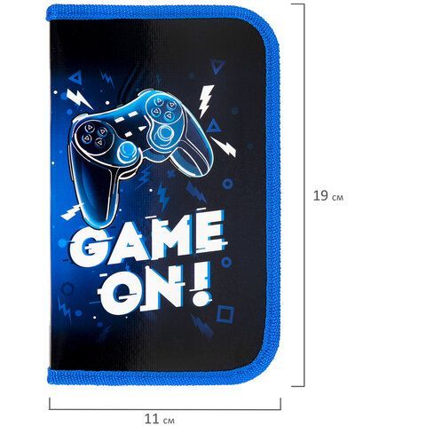 Пенал ПИФАГОР, 1 отделение. ламинированный картон, 19х11 см, &quot;Game On&quot;, 271503