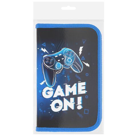 Пенал ПИФАГОР, 1 отделение. ламинированный картон, 19х11 см, &quot;Game On&quot;, 271503