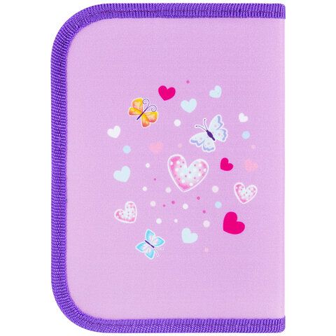 Пенал ПИФАГОР, 1 отделение, полиэстер, 19х13 см, &quot;Happy Time&quot;, 271510