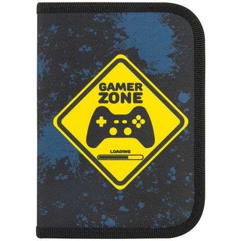Пенал ПИФАГОР, 1 отделение, полиэстер, 19х13 см, &quot;Game Zone&quot;, 271511
