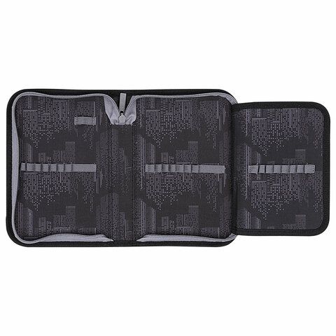 Пенал BRAUBERG, 1 отделение, 1 откидная планка, полиэстер, 21х14 см, &quot;Night Car&quot;, 271522